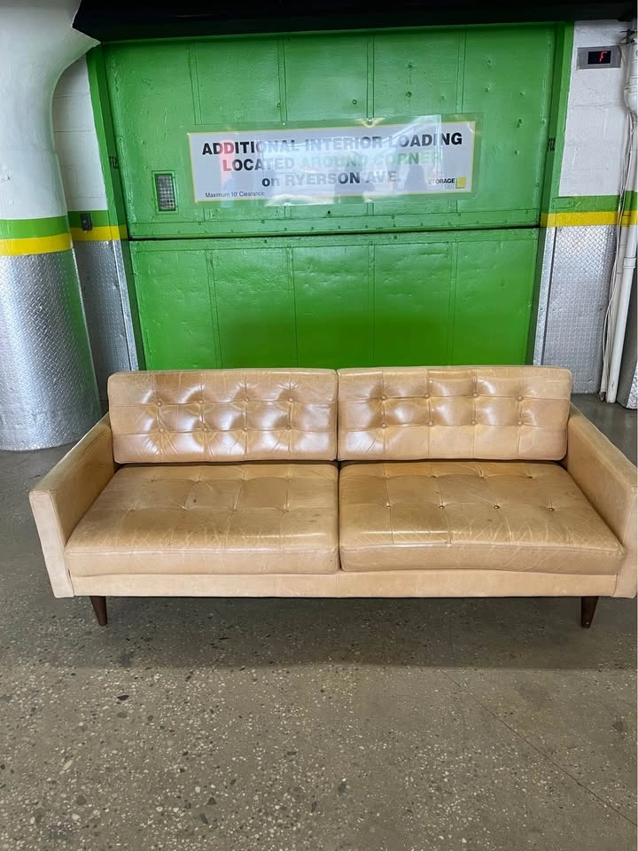 Joybird Eliot Leather Sofa – 85” | Free Delivery - photo 2