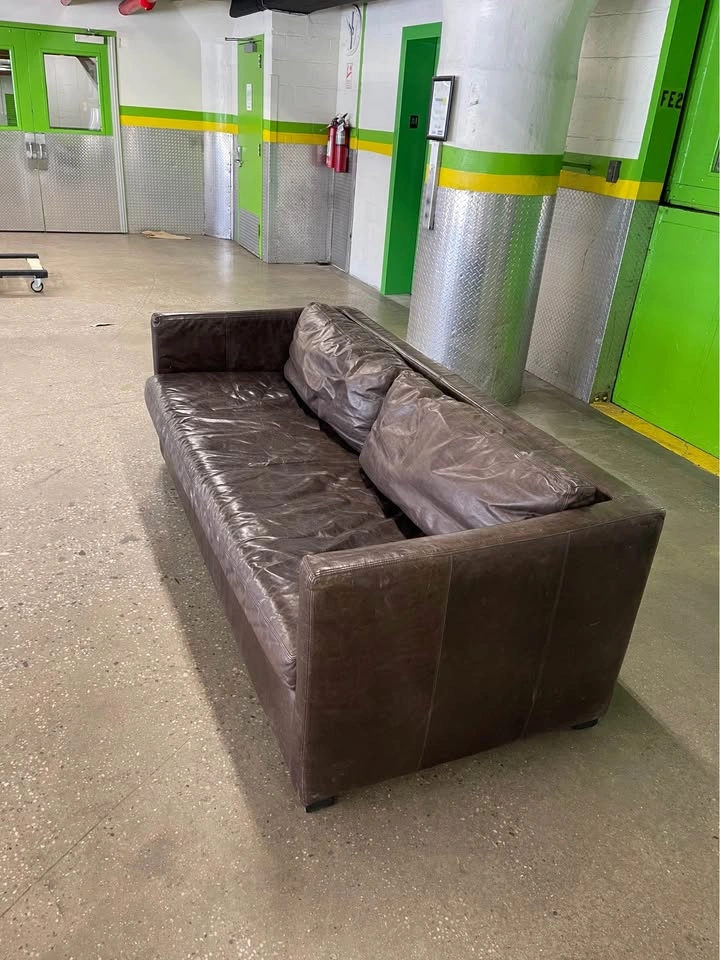 Restoration Hardware Leather Sofa – Free Delivery - photo 3