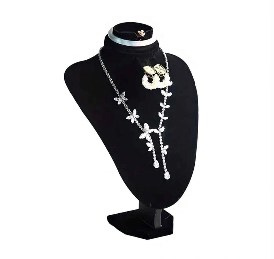 Black velvet multi-purpose model rack necklace jewelry display r