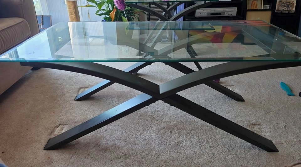 Glass Top Coffee and Side Table Set - photo 2