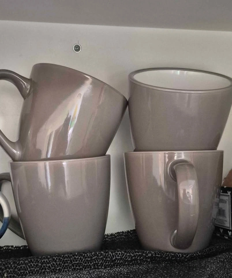 4 Beautiful Brown Large Coffee Mugs - photo 2