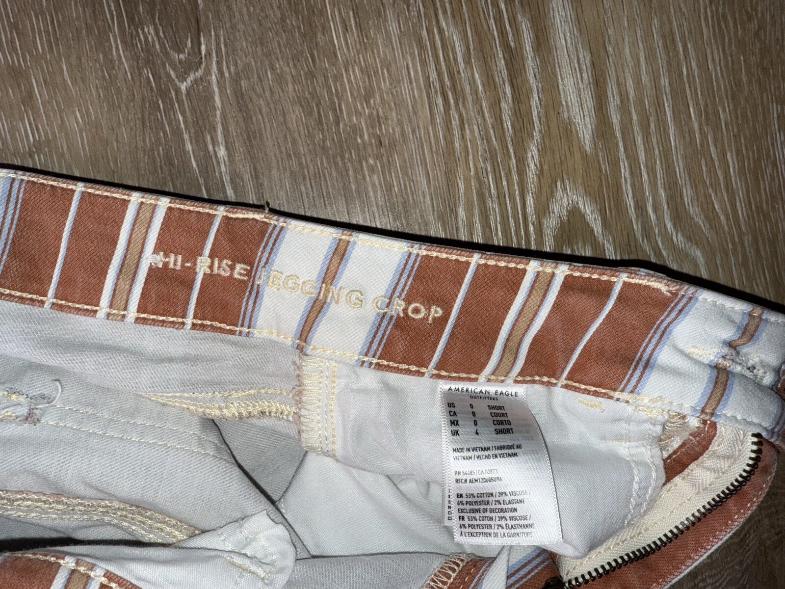 AEO Vintage Women's Striped Stretch Jean Pants, Size 0 Short - photo 5