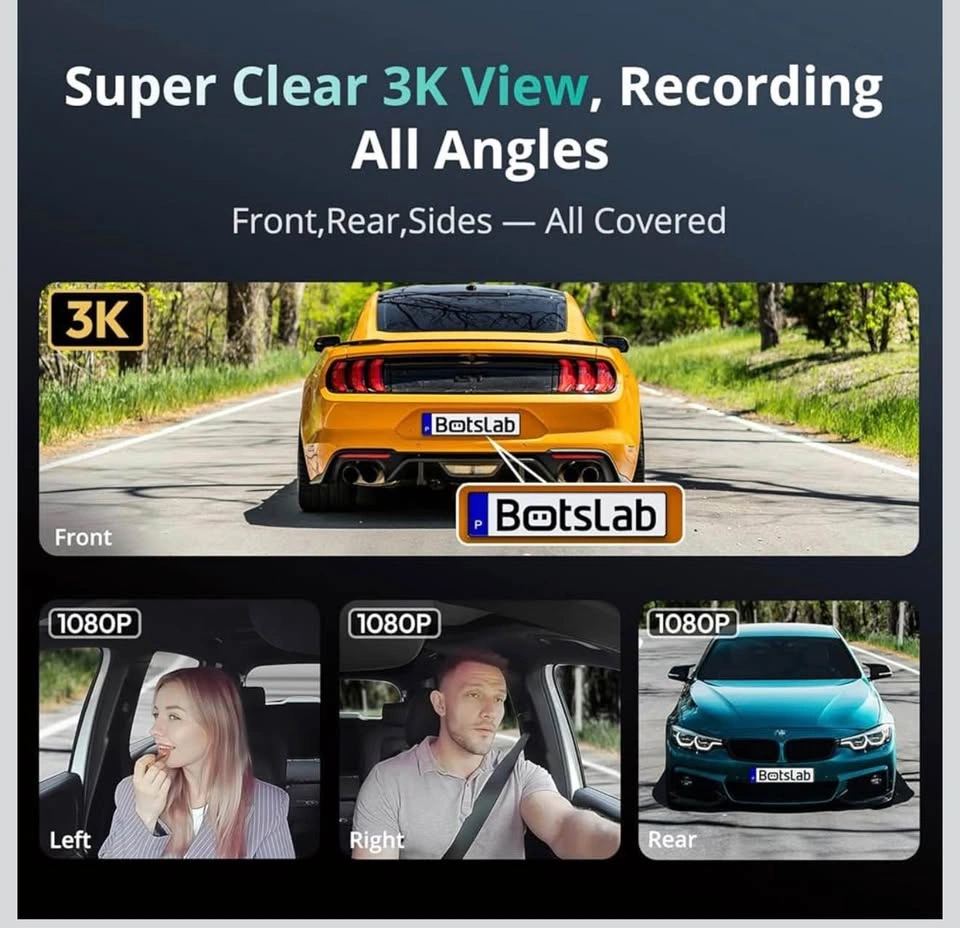 4 Channel Dash Cam 3K Front/Rear/Inside (No SD Card) - photo 2