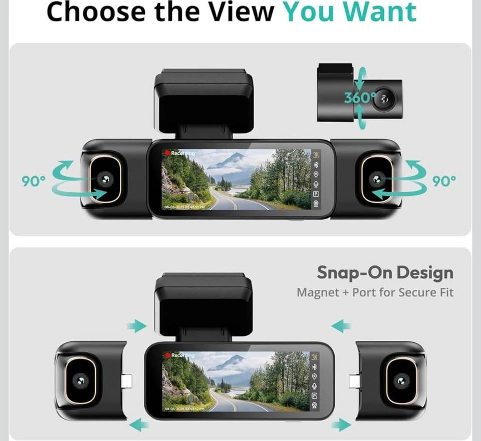 4 Channel Dash Cam 3K Front/Rear/Inside (No SD Card) - photo 3