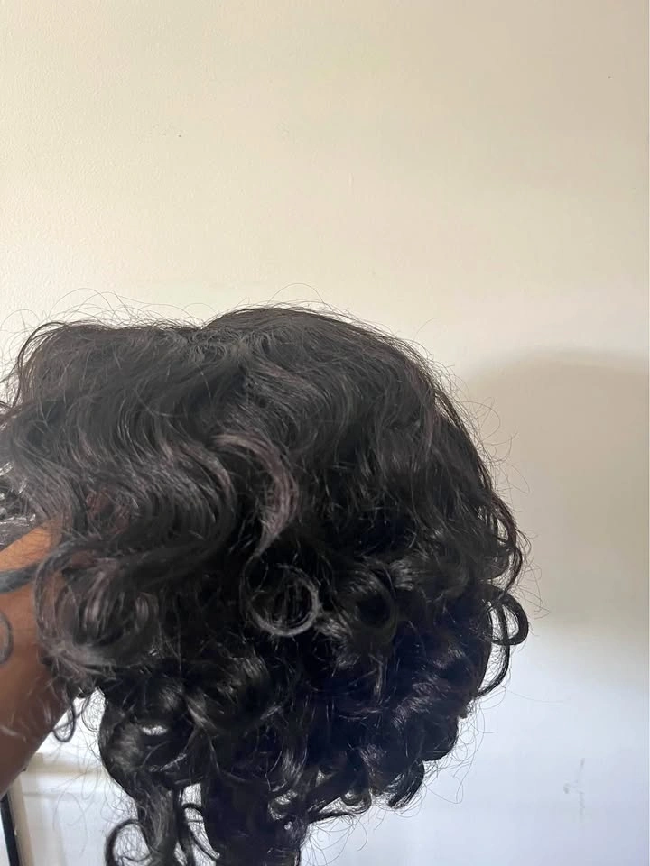 Soft and curly human hair wig