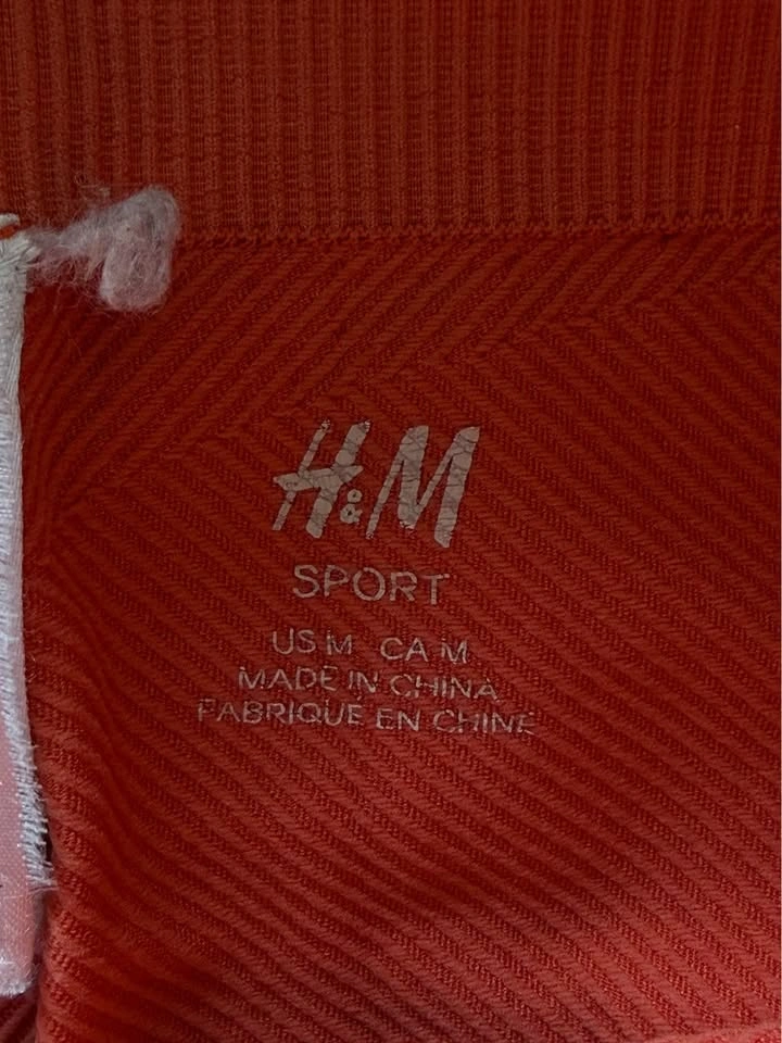 Women's Orange H&M Gym Sports Leggings - Size M - photo 2