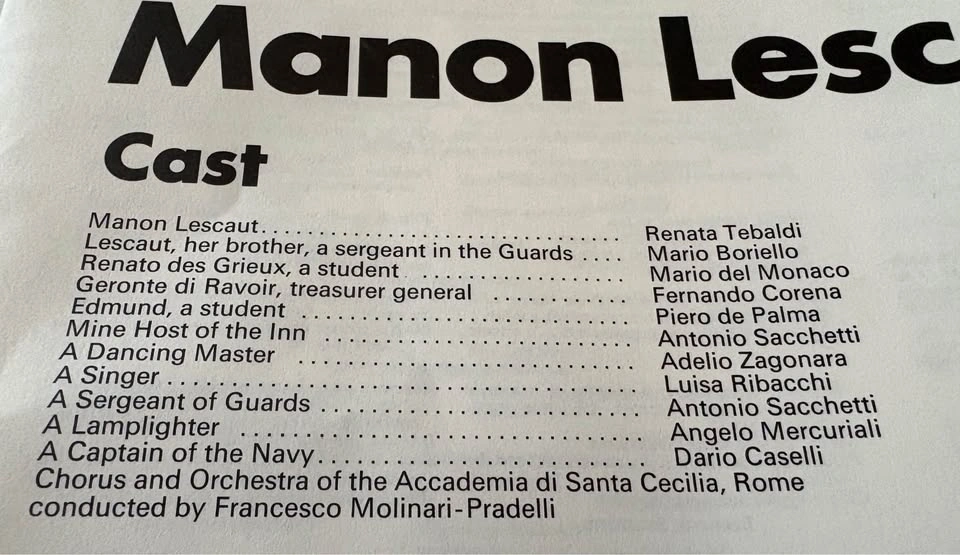 Vintage Puccini: Manon Lescaut Vinyl 2-LP Box Set - Tebaldi / De - photo 2