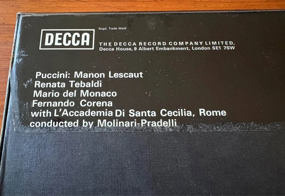 Vintage Puccini: Manon Lescaut Vinyl 2-LP Box Set - Tebaldi / De - photo 5