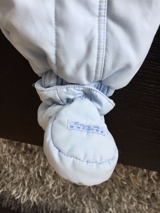 Baby Pramsuit with mitts and booties, 6-12 mths. 74cm - photo 3