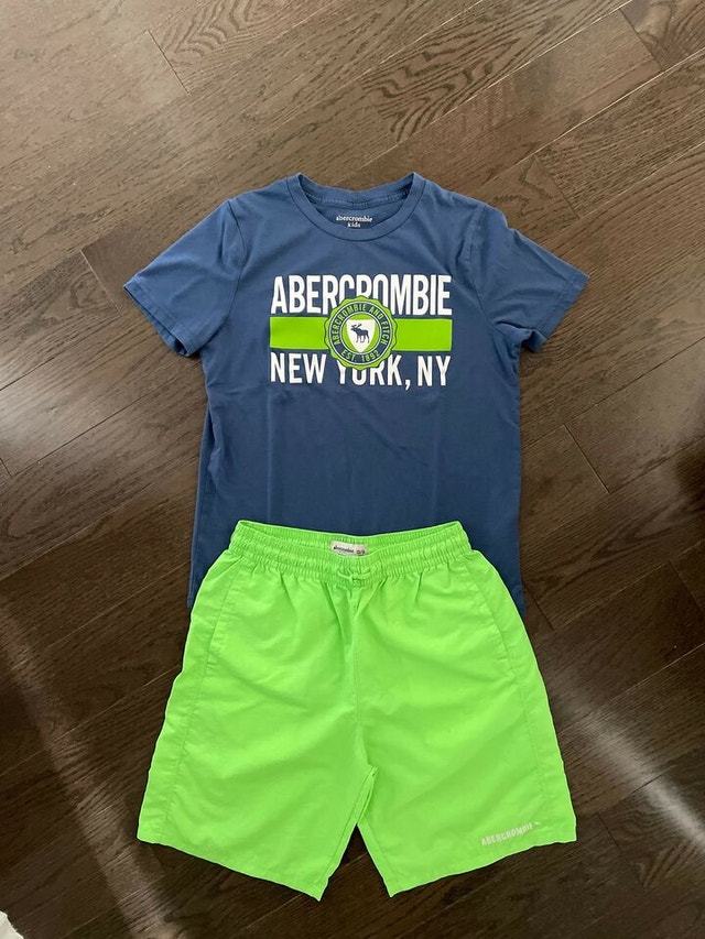 Kid's A&F Short + Tshirt, Size 13/14