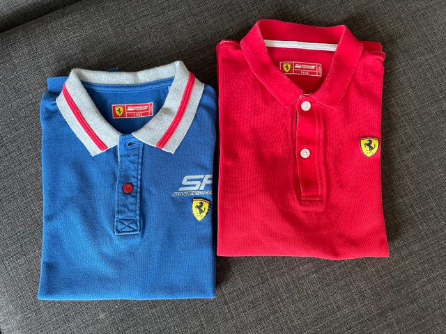 2 Ferrari Polos Size 11/12Y