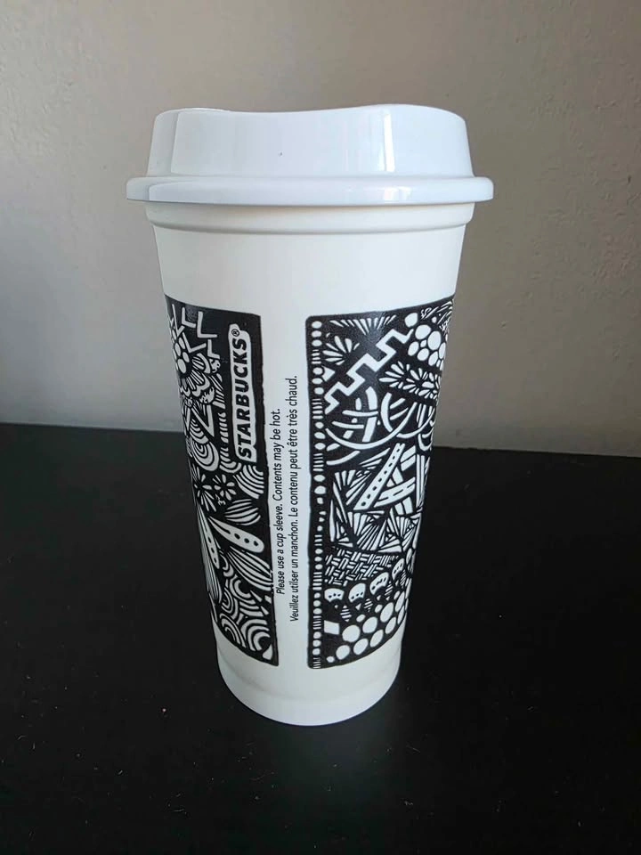 Starbucks White Cup Contest 2014 Art by Brita + Bonus Cup - photo 2