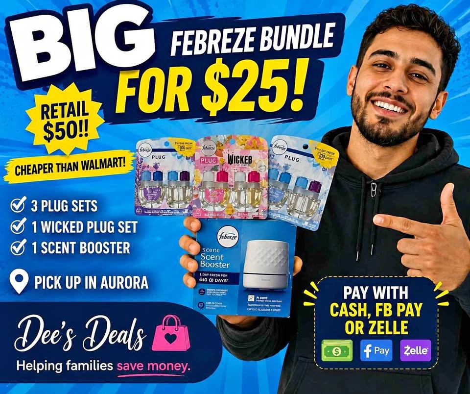 Febreze Plug Ins bundle with 6 refills for only $25! Half off Re