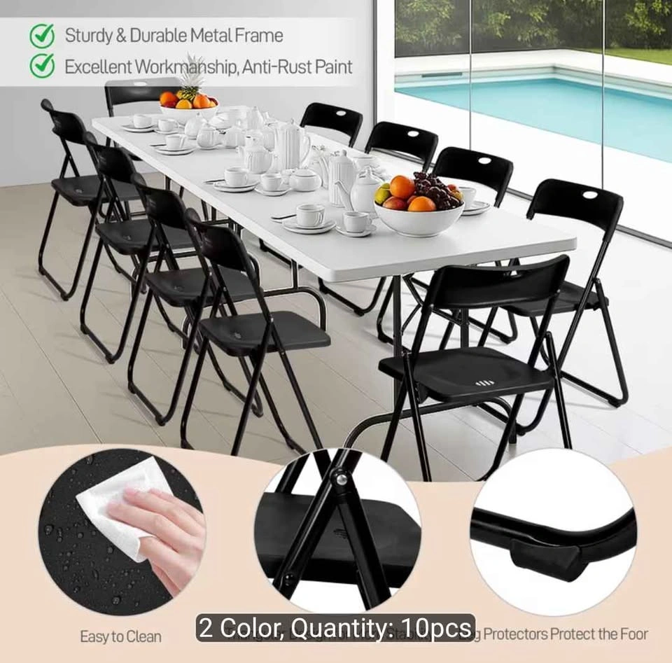 10 Pack Heavy Duty Folding Chairs - Brand New! - photo 3