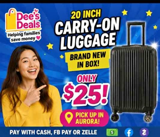 20inch Black Carryon Luggage $25