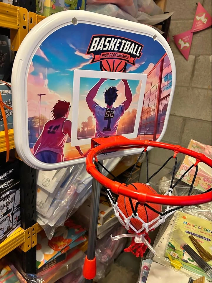 Kids Adjustable Basketball Hoop Set – Indoor & Outdoor – With Mu