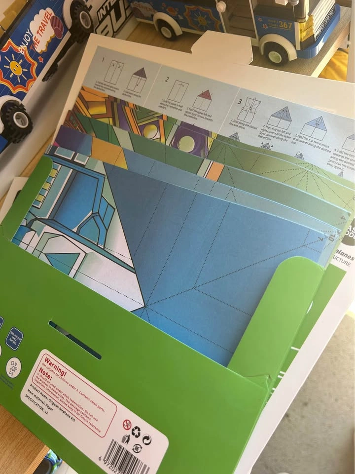 Origami Paper Airplane Kit - Colorful Paper - photo 2