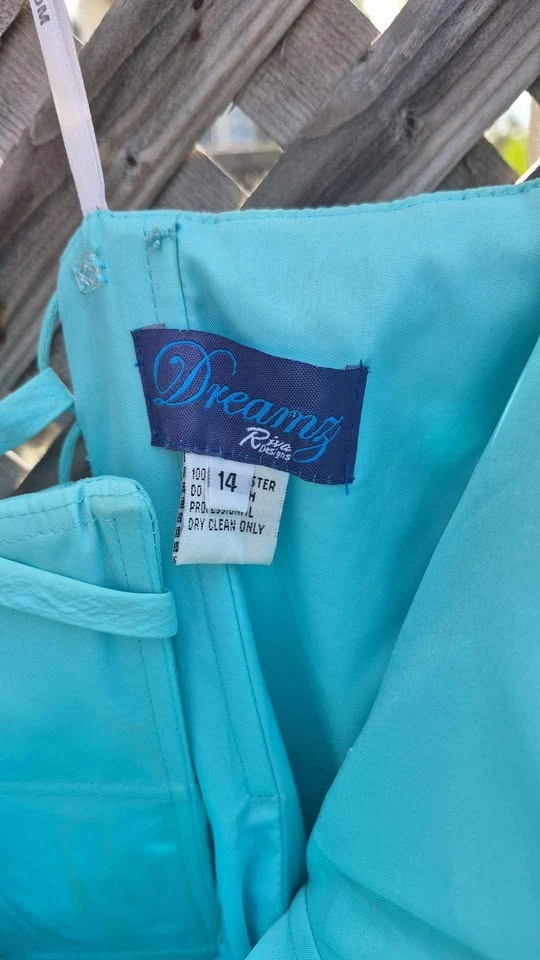 Dreamy Risa Designs aqua sequined bodice prom dress - photo 2