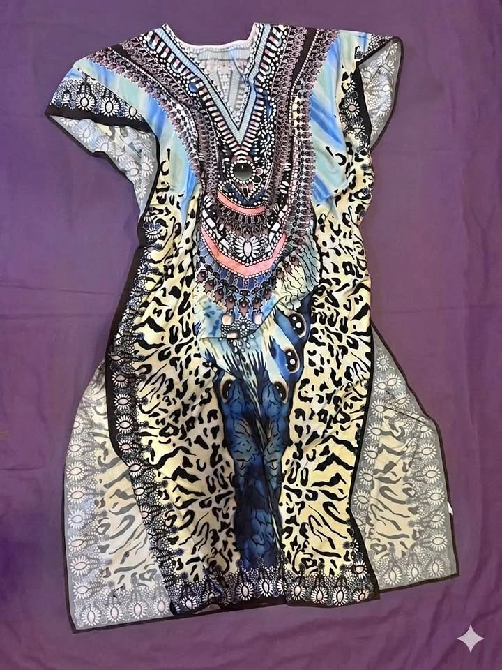 Colorful Boho Kaftan Dress