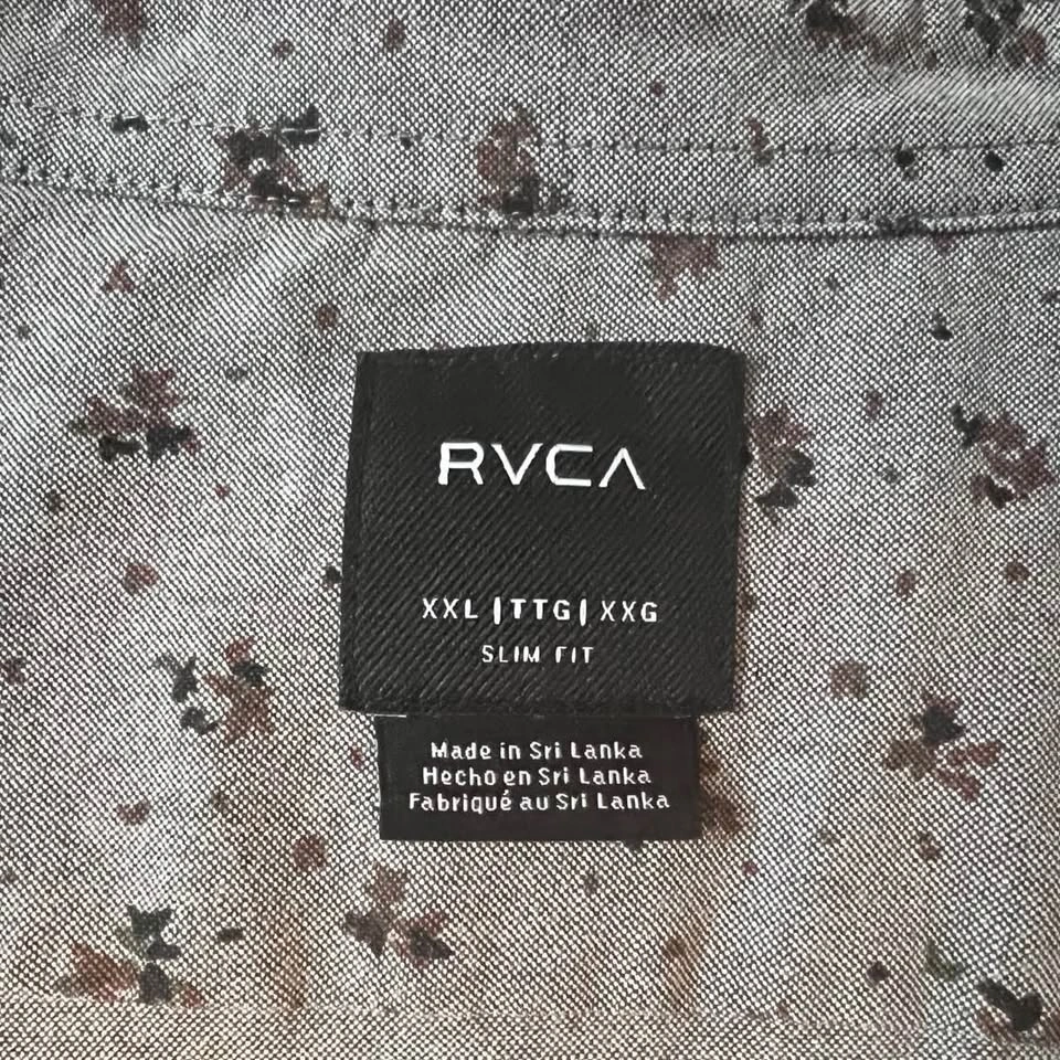 RVCA XXL Slim Fit Short Sleeve Button Up Shirt - photo 2