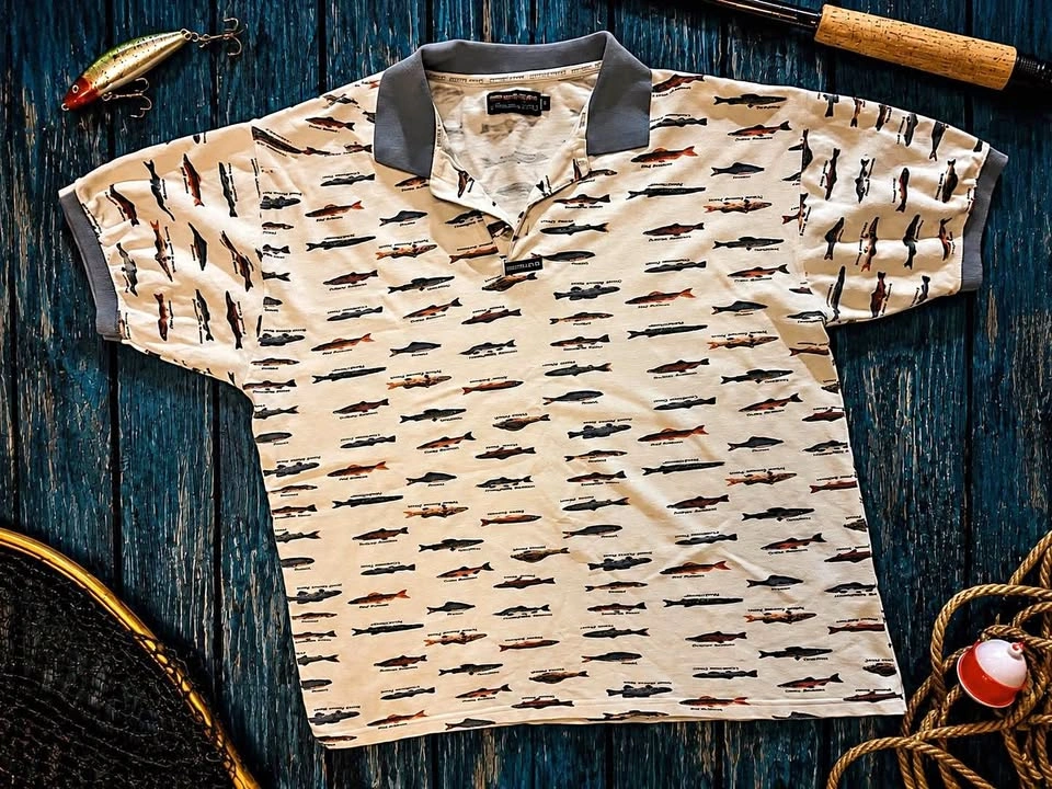 Cool fish pattern polo shirt