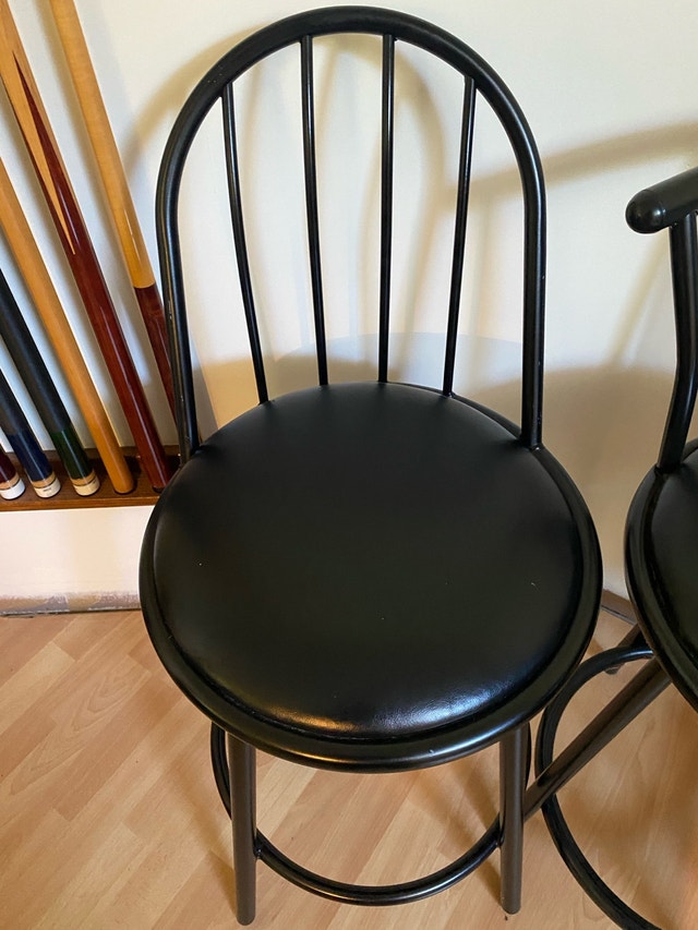 Set of 4 Retro Black Swivel Bar Stools - photo 2