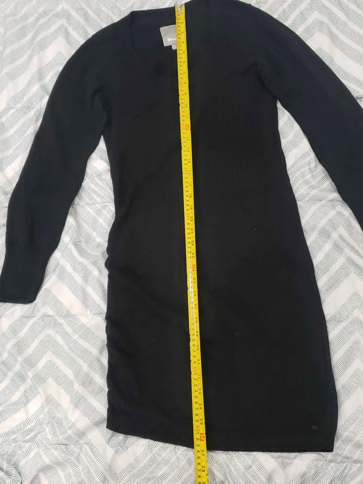 Bench Black Long Sleeve Knit Dress Tunic Sweater S - photo 4