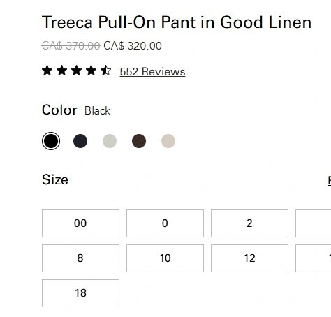 New! THEORY sz 6 "Good Linen" TREECA Pants BLACK - photo 4
