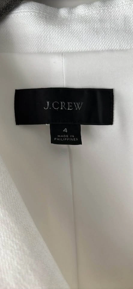 J CREW sz 4 Linen Faux Wrap Belted Dress SNOW WHITE - photo 5