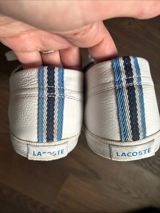 LACOSTE Mens 12 White Leather Tennies Sneakers Preppy Exc Condit - photo 4