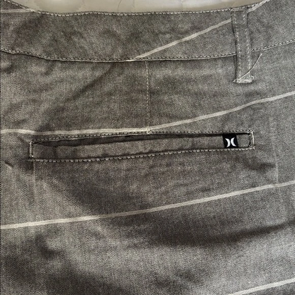 Men's Hurley Heather Grey Stripe Porter Walking Shorts 36" 9" In - photo 5