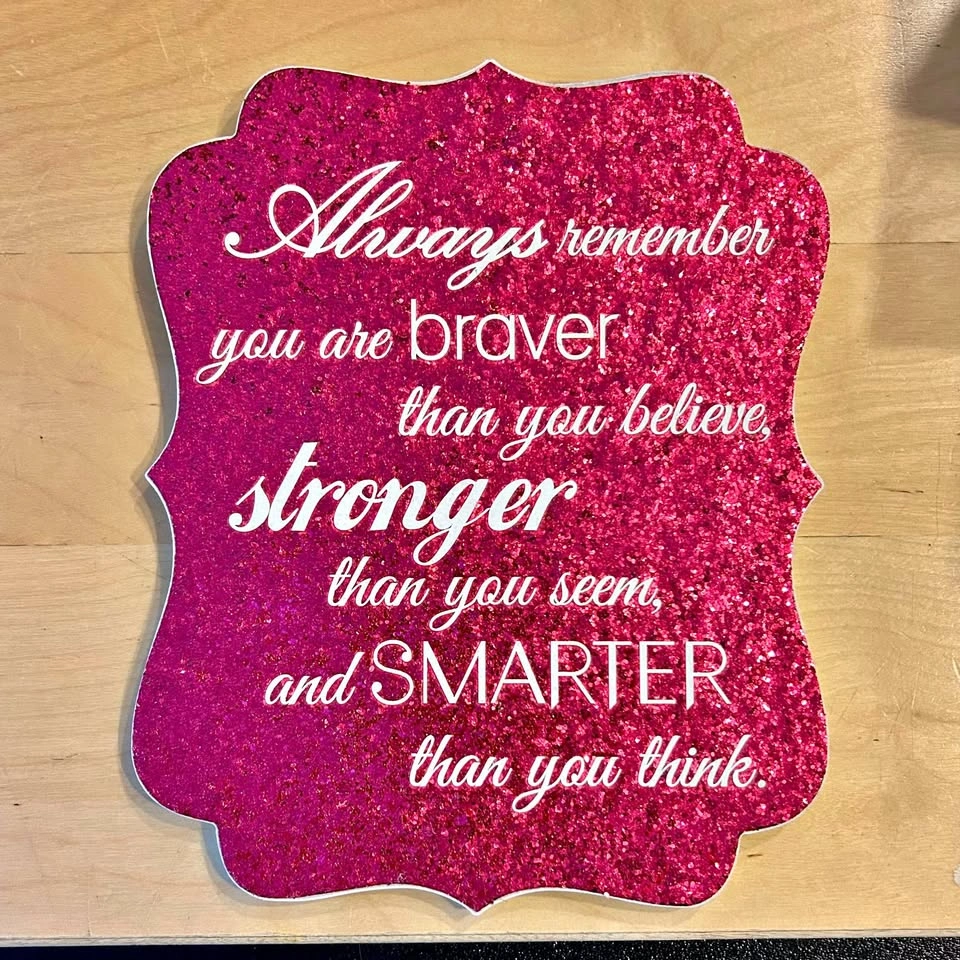 Decorative Sparkly Sign