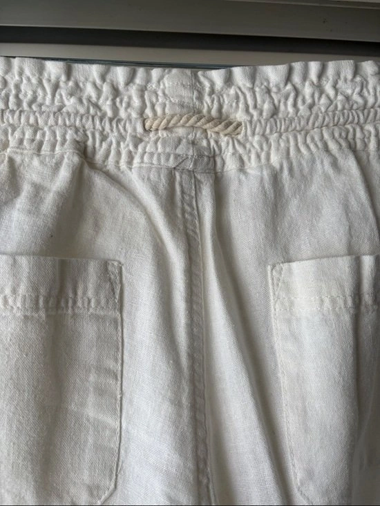 ROXY Small White Linen Blend Pants - photo 5