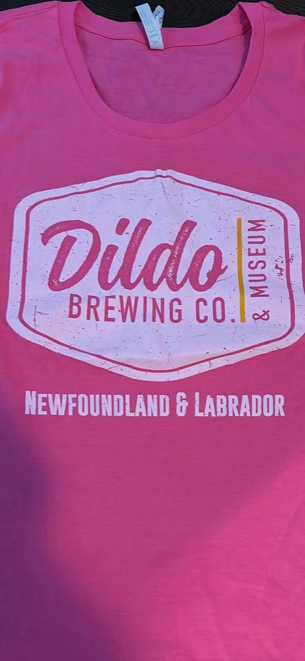 NEW Funny Tee from Dildo Newfoundland Brewery women’s small PINK - photo 2