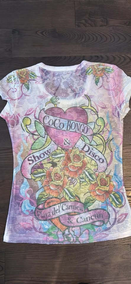 Womens Tattoo Tee from Cocobongo Show in Cancun Bling Small - photo 4