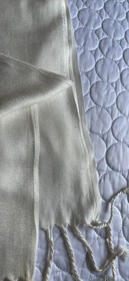 New Egyptian Pashmina Shawl Scarf IVORY 69" x 30.5" - photo 3