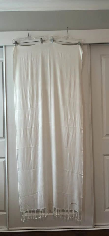 New Egyptian Pashmina Shawl Scarf IVORY 69" x 30.5" - photo 4
