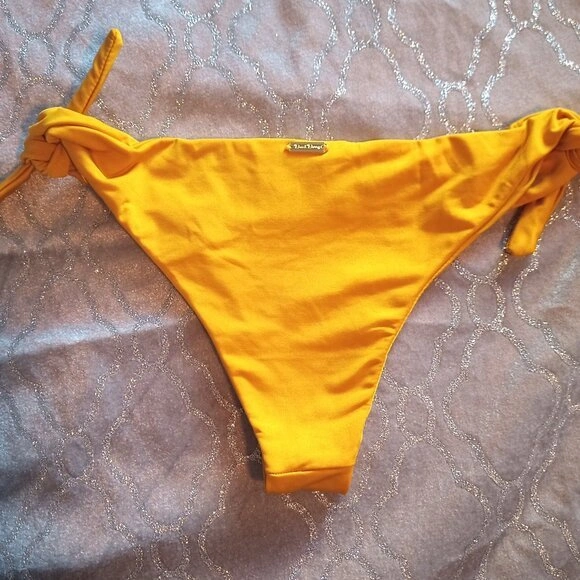 Beach Bunny XS 2 High Apex Larson Sutton Bikini Topaz Gold $200 - photo 4