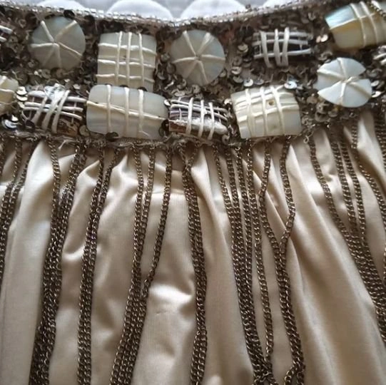RARE! Vintage Beach Bunny "Cradle of Love" Dress Seashells Sequi - photo 5