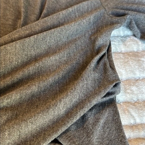 THEORY Charcoal Grey Turtleneck Draped Knit Dress - Small - photo 2