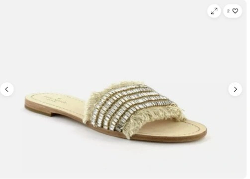 Kate Spade Solaina sz 9 Jeweled Leather Slides ($139 Retail) - photo 2