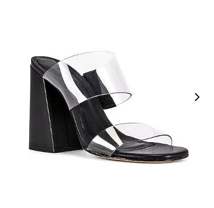 SCHUTZ Victorie sz 9 Black Patent Leather High Block Heel Sandal
