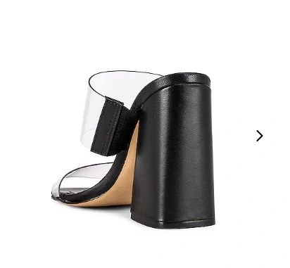 SCHUTZ Victorie sz 9 Black Patent Leather High Block Heel Sandal - photo 3