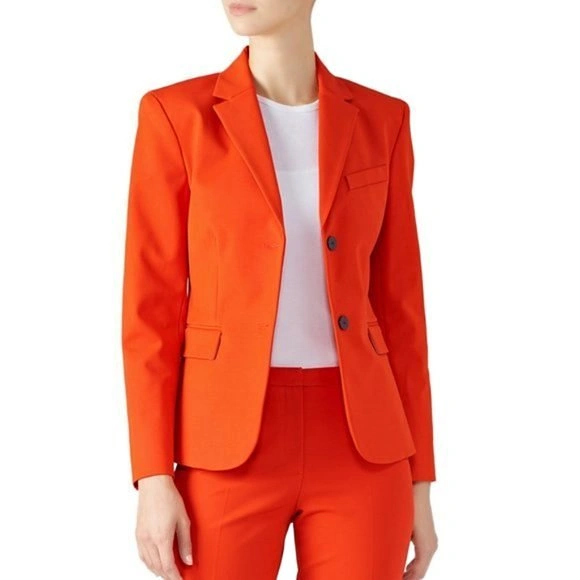 THEORY NEW Orange Double Stretch Jacket Pants Sz 6 & 4