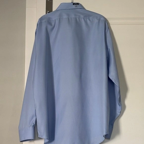 NEW Calvin Klein XL 17.5 34/35 Performance Wrinkle Free Blue Dre - photo 2