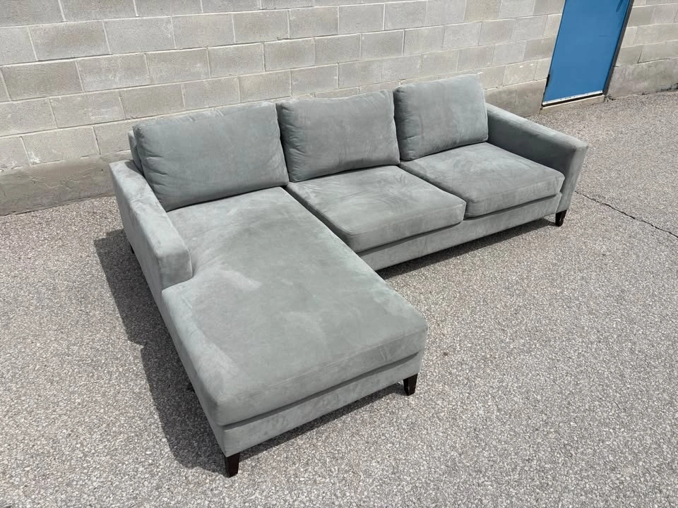 Greyish Teal Sectional Sofa with Chaise - Free Delivery - photo 2