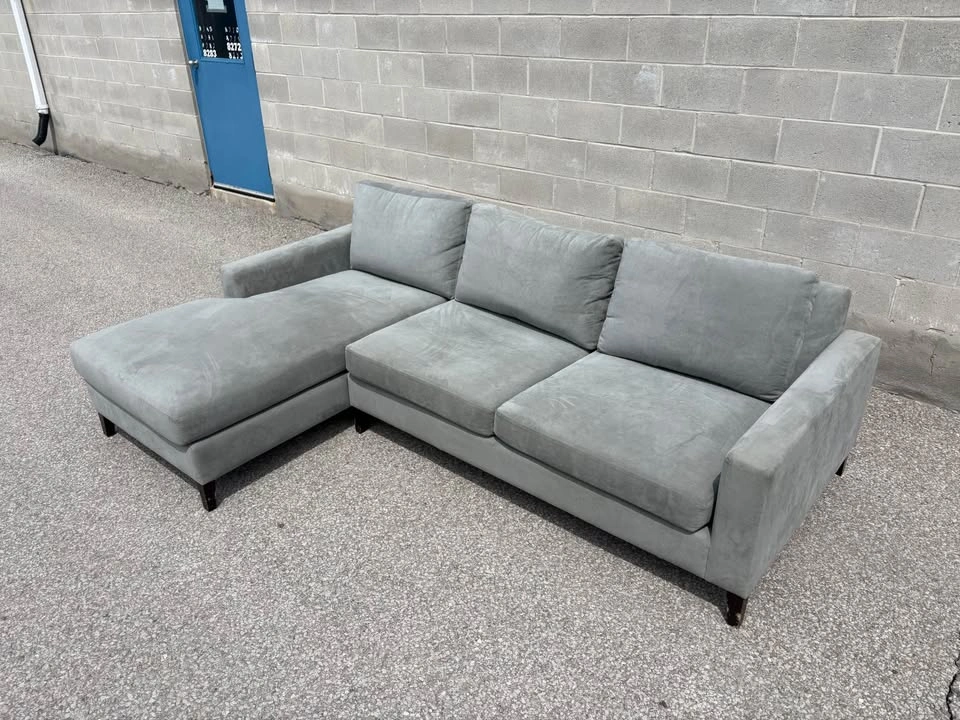 Greyish Teal Sectional Sofa with Chaise - Free Delivery - photo 3