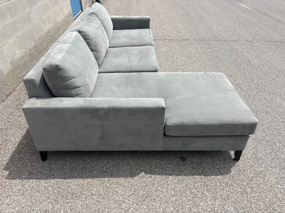 Greyish Teal Sectional Sofa with Chaise - Free Delivery - photo 4