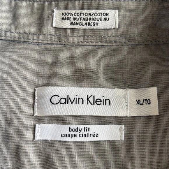 Men's XL CALVIN KLEIN Body Fit Shirt - photo 5