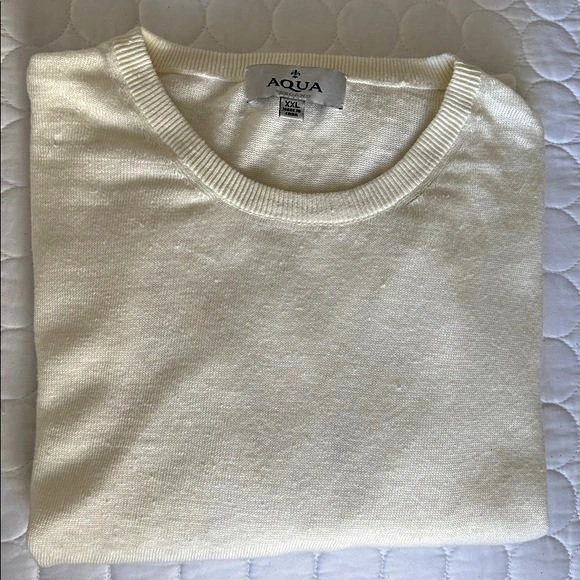 NEW Men XXL Lightweight Slub Linen Summer Crew Sweater